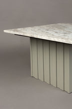 Clayton - Coffee Table - Solid Marble - Green/Beige