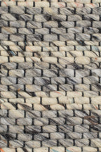 Frills - Rectangular Rug - Wool - Grey/Blue