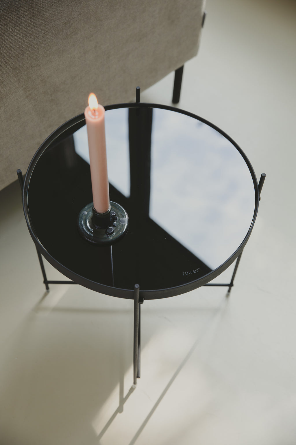 Cupido S - Mesa auxiliar - Vidrio - Negro