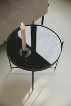 Cupido S - Mesa auxiliar - Vidrio - Negro