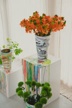Conic M - Vase - Résine - Noir/Blanc/Gris