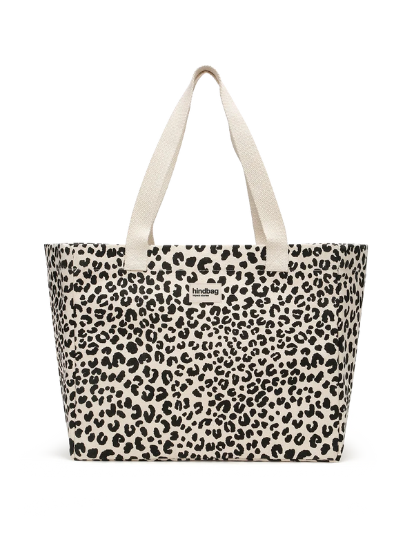 Claude Tote Bag - Ecru Leopard Print