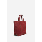 Vanessa Bruno - Cabas M Cuir Nubuck Et Oeillets - Carmin