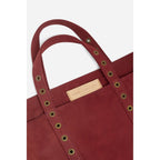 Vanessa Bruno - Cabas M Cuir Nubuck Et Oeillets - Carmin