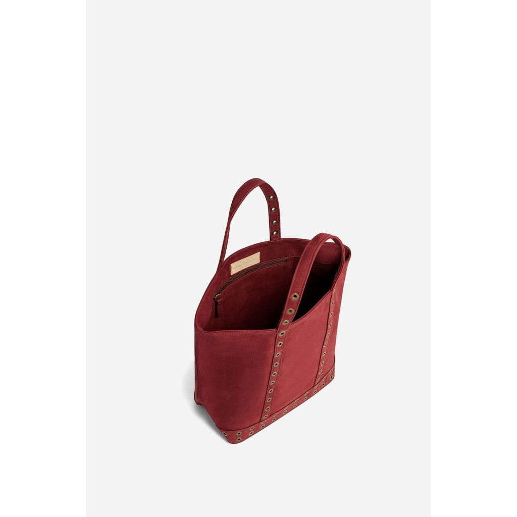 Vanessa Bruno - Cabas M Cuir Nubuck Et Oeillets - Carmin