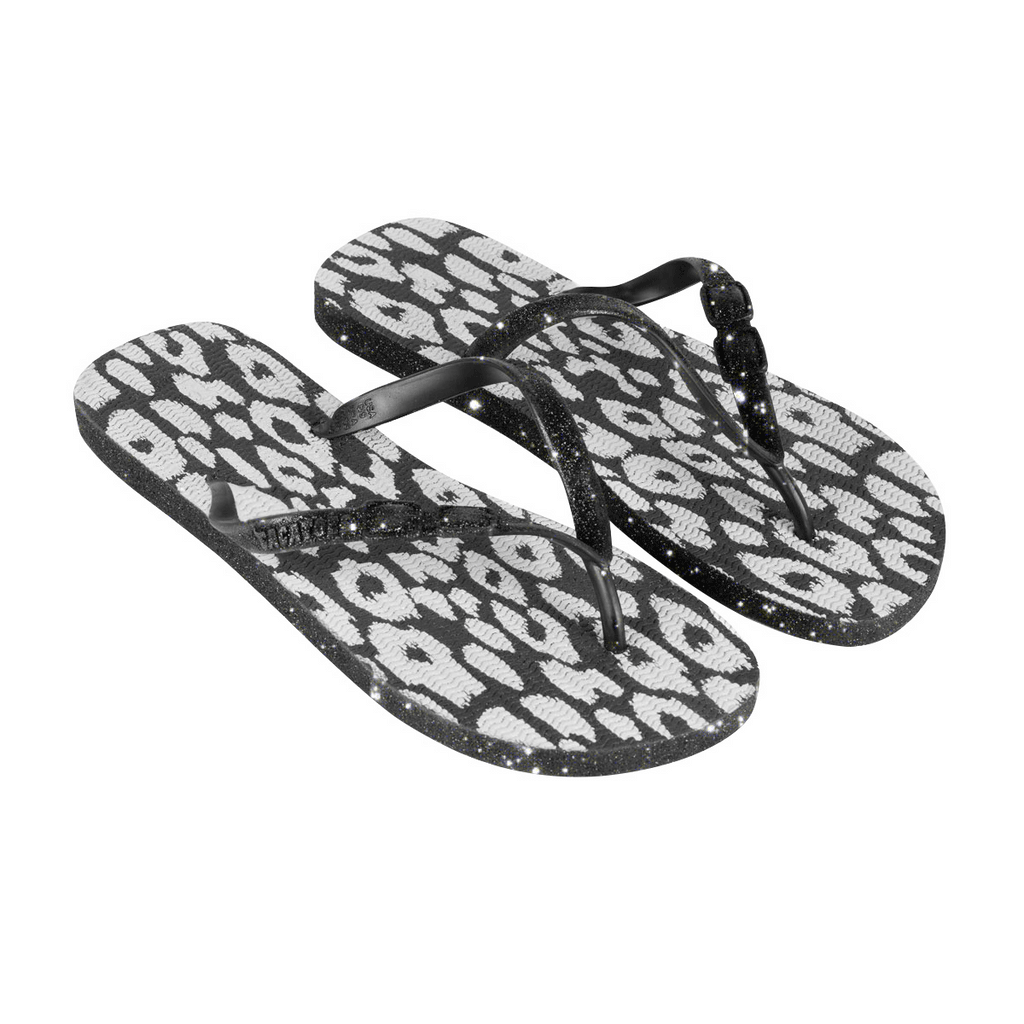 Tongs - Morango Leopardo - Black