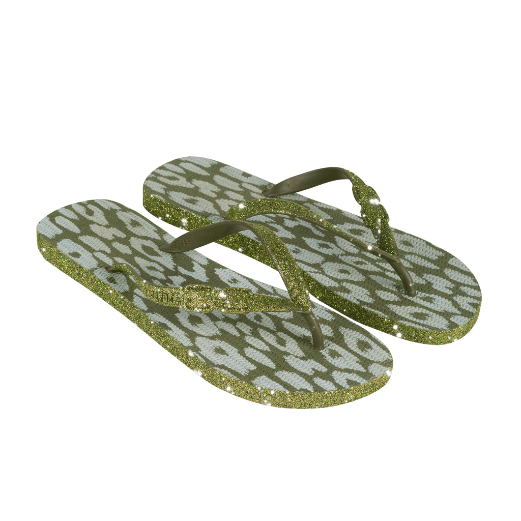 Tongs - Morango Leopardo - Dark Kaki