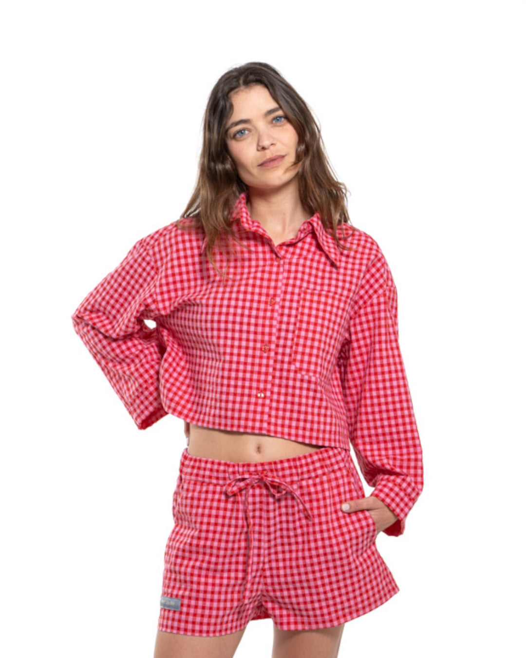 Gingham Shirt - Red Pepper