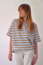 Light Blue And Brown Nunu T-Shirt