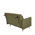 Belushi - Sofá cama de 2 plazas - Tela - Verde oliva