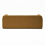 Naos - 3-Seater Straight Sofa with Quilted Effect - Fabric - Bronze