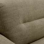 Stune - 4-Seater Straight Sofa with Wide Armrests - Fabric - Khaki Green
