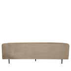 Winsen - Sofá de 4 plazas con patas rectas - Terciopelo - Beige