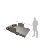 Belushi - Sofá cama de 2 plazas - Terciopelo - Óxido