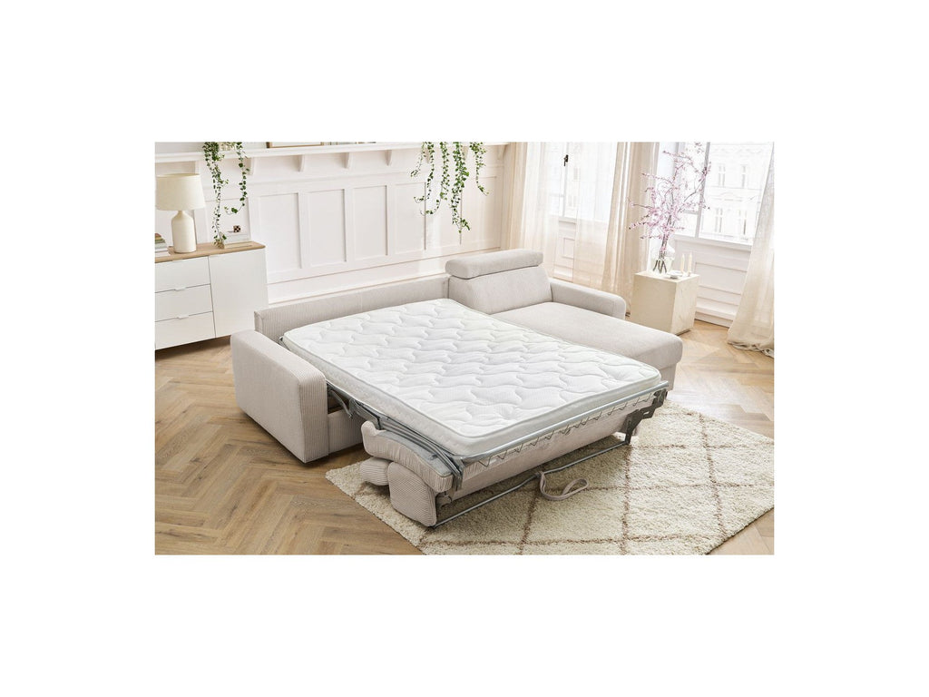 Canapé D'Angle Réversible Convertible Coffre - 140x190 - Monaco - Velours Côtelé