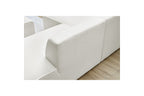 Megeve - Fixed Corner Sofa - Bouclé Fabric - Left Corner
