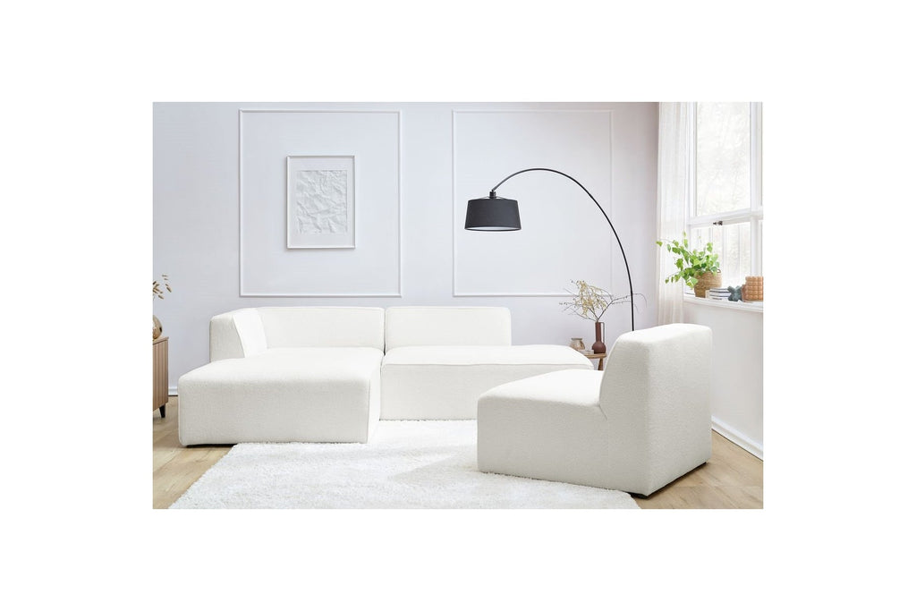 Megeve - Fixed Corner Sofa - Bouclé Fabric - Left Corner