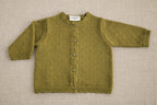 Victoire Tricot Olive Cardigan - Baby Girl