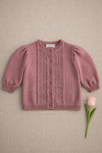 Vincianne Knitted Cardigan Old Pink - Baby Girl