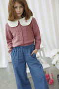 Vincianne Tricot Cardigan Old Pink - Child Girl
