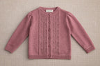 Vincianne Tricot Cardigan Old Pink - Child Girl