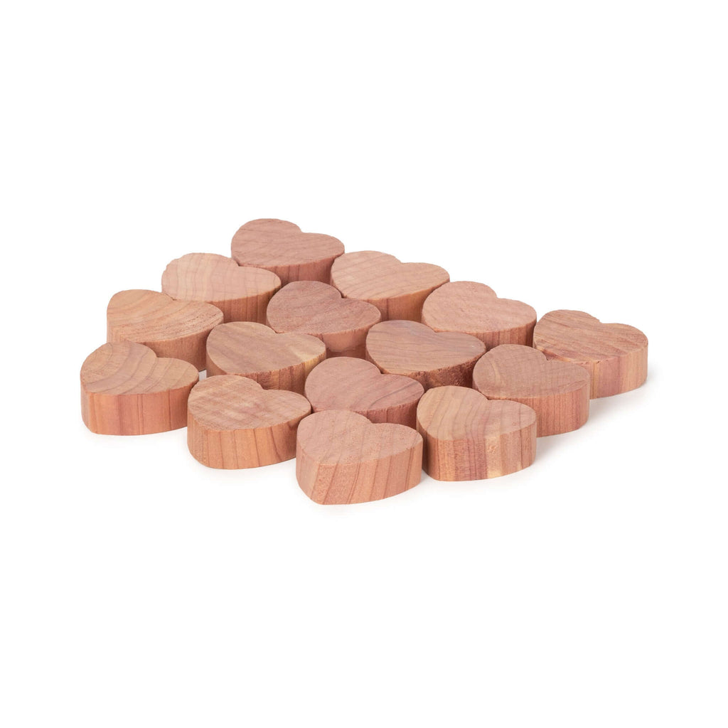 Lot De 15 Coeurs Antimites - Bois De Cèdre Naturel Oregon