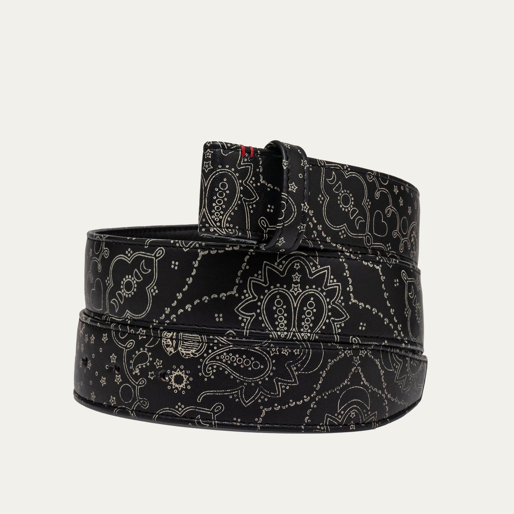 Black Nappa Leather Bandana Belt