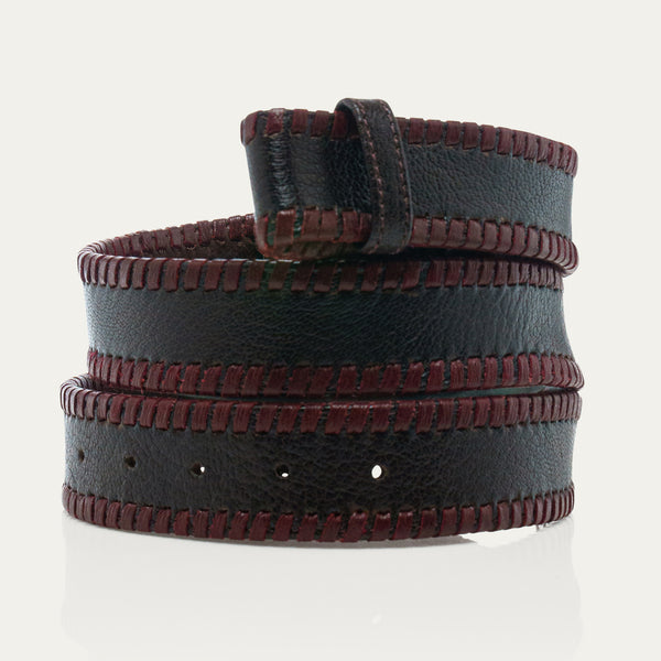 Sekhmet Embroidered Velvet Calfskin Belt