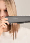 Ceramic Air Styler Dual - Alisador-secador iónico 2 en 1 para cabello húmedo o seco con revestimiento de cerámica - Grafito