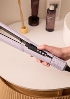 Ceramic Air Styler Dual - Plancha-Secador Iónico 2 en 1 para Pelo Húmedo o Seco con Revestimiento de Cerámica - Lavanda