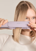 Ceramic Air Styler Dual - Plancha-Secador Iónico 2 en 1 para Pelo Húmedo o Seco con Revestimiento de Cerámica - Lavanda