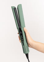 Ceramic Air Styler Dual - Plancha-Secador Iónico 2 En 1 Para Cabello Húmedo O Seco Con Revestimiento De Cerámica - Salvia