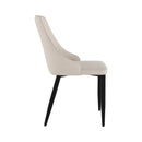 Pipo - Lot De 2 Chaises En Tissu Beige Et Pieds En Métal