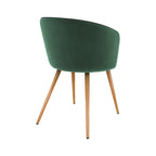 Chiara - Juego de 2 sillas de terciopelo verde