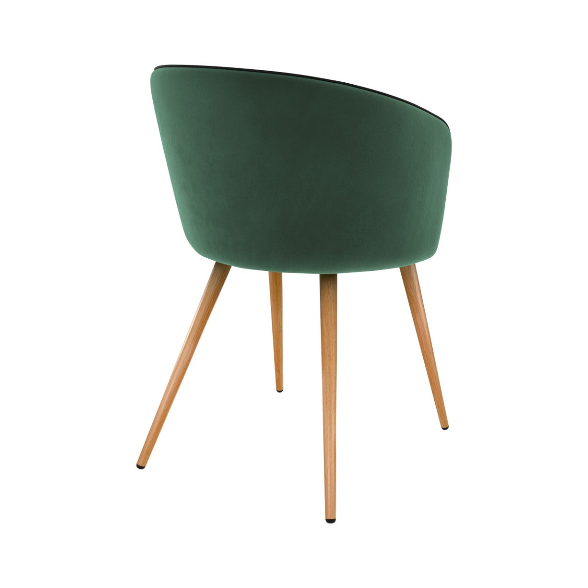 Chiara - Juego de 2 sillas de terciopelo verde