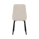 Pipo - Lot De 2 Chaises En Tissu Beige Et Pieds En Métal