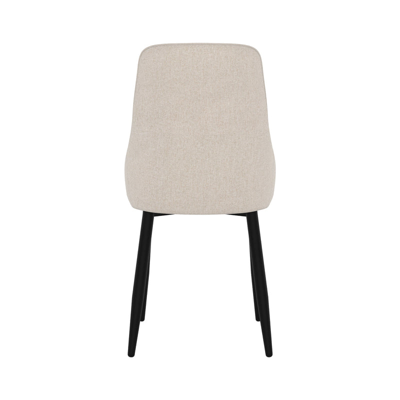 Pipo - Lot De 2 Chaises En Tissu Beige Et Pieds En Métal