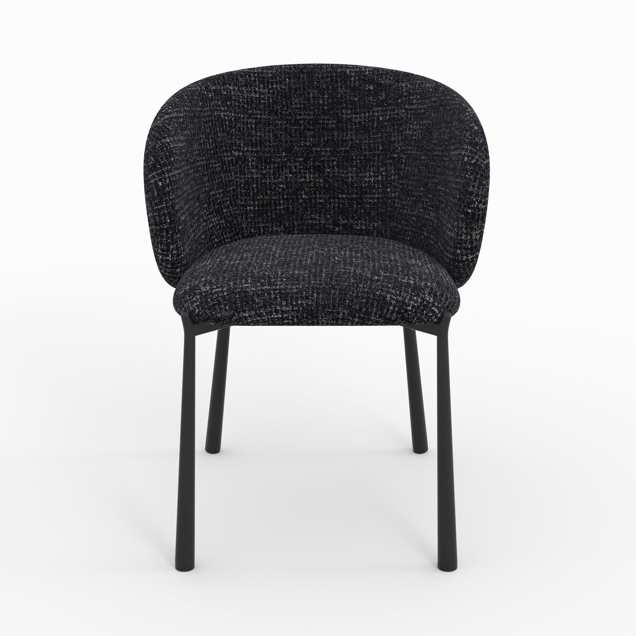 Danaë - Black Textured Fabric Chair