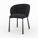 Danaë - Black Textured Fabric Chair