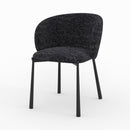 Danaë - Chaise En Tissu Texturé Noir