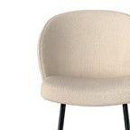 Groom - Lot De 2 Chaises Pour Îlot Central En Tissu Bouclé Beige