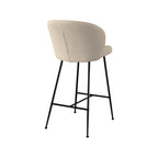Groom - Lot De 2 Chaises Pour Îlot Central En Tissu Bouclé Beige