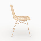 Tamara - Lot De 2 Chaises En Rotin Naturel Et Pieds Beiges