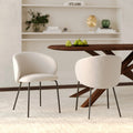 Victoria - Lot De 2 Chaises En Tissu Beige Et Pieds En Métal Noir