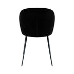 Groom - Lot De 2 Chaises En Tissu Bouclé Noir Et Pieds En Métal