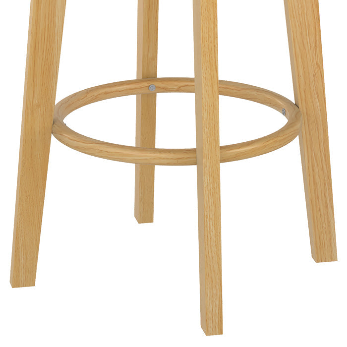 Vahina - Lot De 2 Tabourets Pour Îlot Central En Tissu Beige