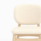 Paulette - Lot De 2 Chaises En Tissu Bouclé Beige