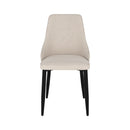 Pipo - Lot De 2 Chaises En Tissu Beige Et Pieds En Métal