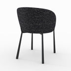 Danaë - Black Textured Fabric Chair