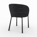 Danaë - Chaise En Tissu Texturé Noir